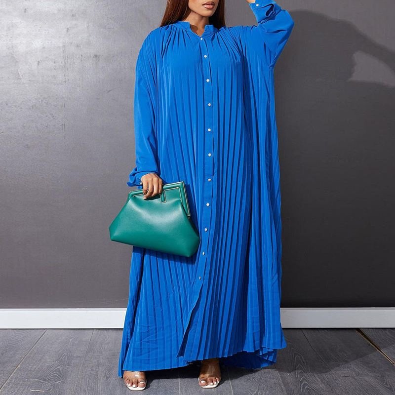 new arrivals plus size womens clothing shirt dresses women lady elegant ladies new stylish loose casual pressed pleated dress