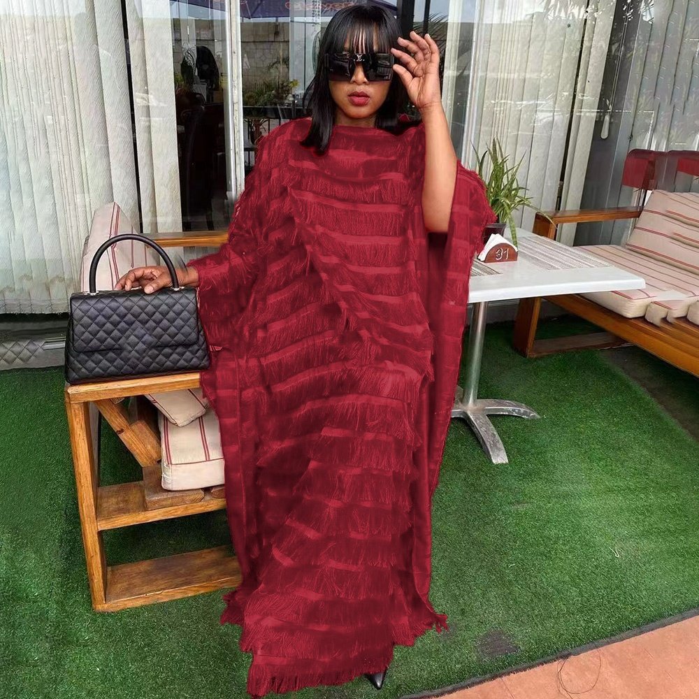 In Stock african style of dress plush nigerian dresses women elegant african loosecasual dresses ethnic clothing