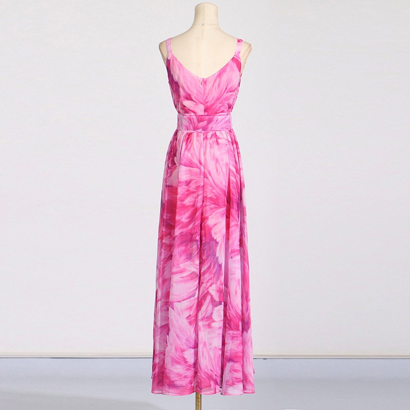 FUDA C65 Ladies Dress For Women Clothing Elegant Long Casual Dresses Custom Logo Flower embroidery sexy dress