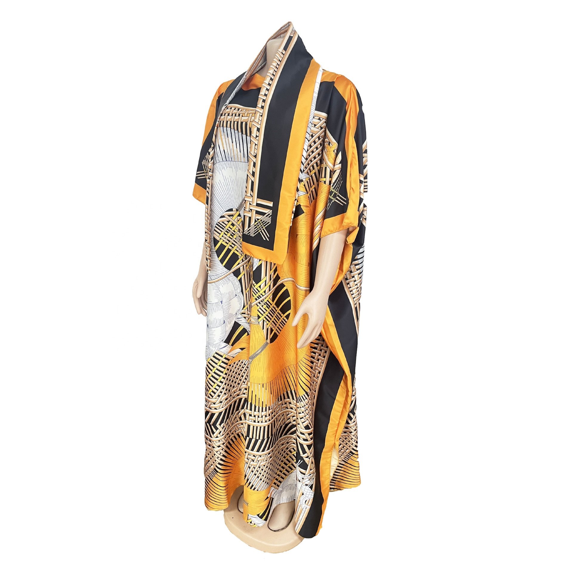 wholesale ladies casual kitenge dress Loose dress Plus size african kitenge dress designs