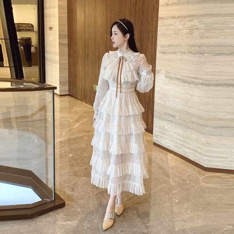 Fashion 2024 Spring New Casual Dress Exquisite Women's Mesh Elegant Plus Size Dress