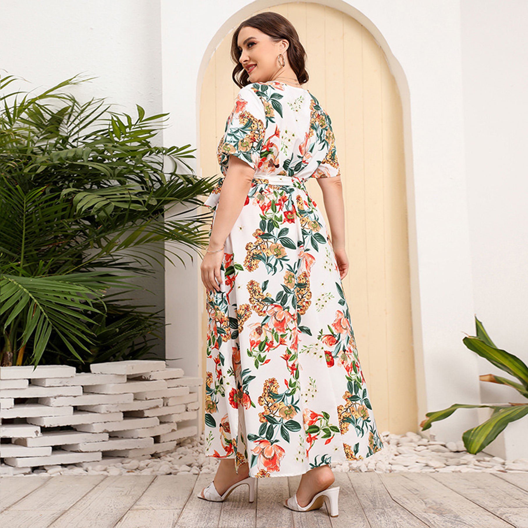 High Quality Control Classic Ruffled Casual Dress Versatile Design For An Elegant Effortless Look