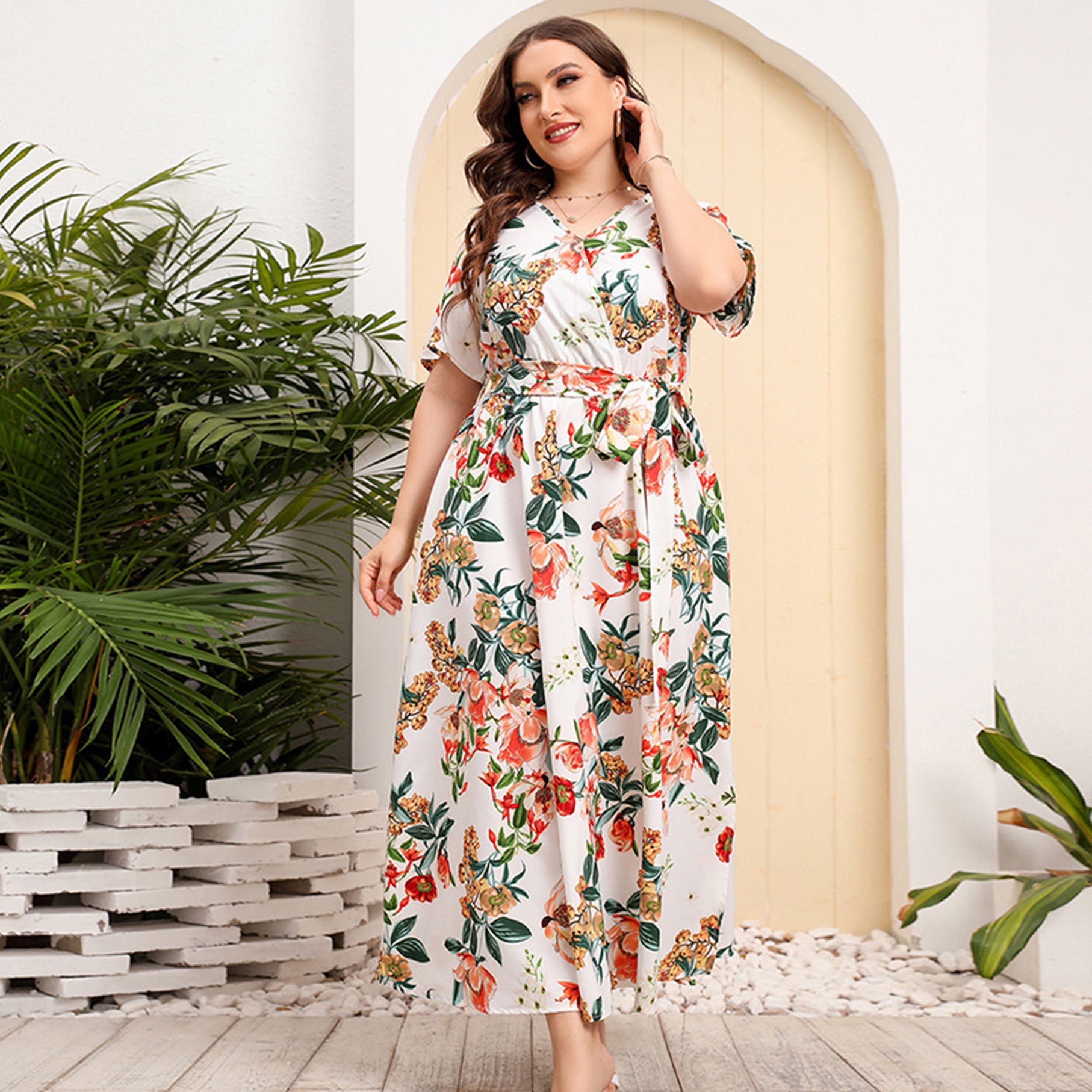 High Quality Control Classic Ruffled Casual Dress Versatile Design For An Elegant Effortless Look