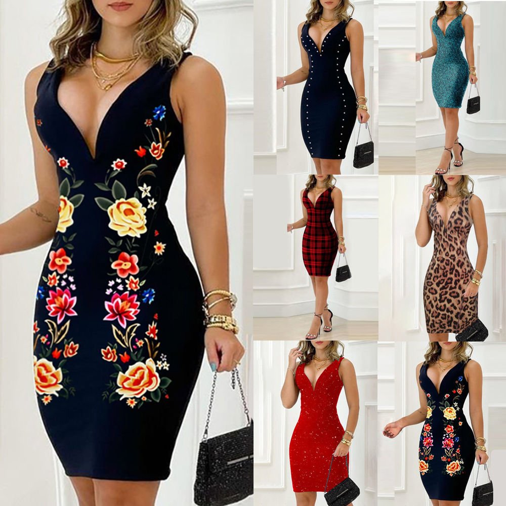 Pleat Dress 2023 European and American Foreign Trade Cross-border Women's Loose Female Summer Casual Dresses Plaid Natural