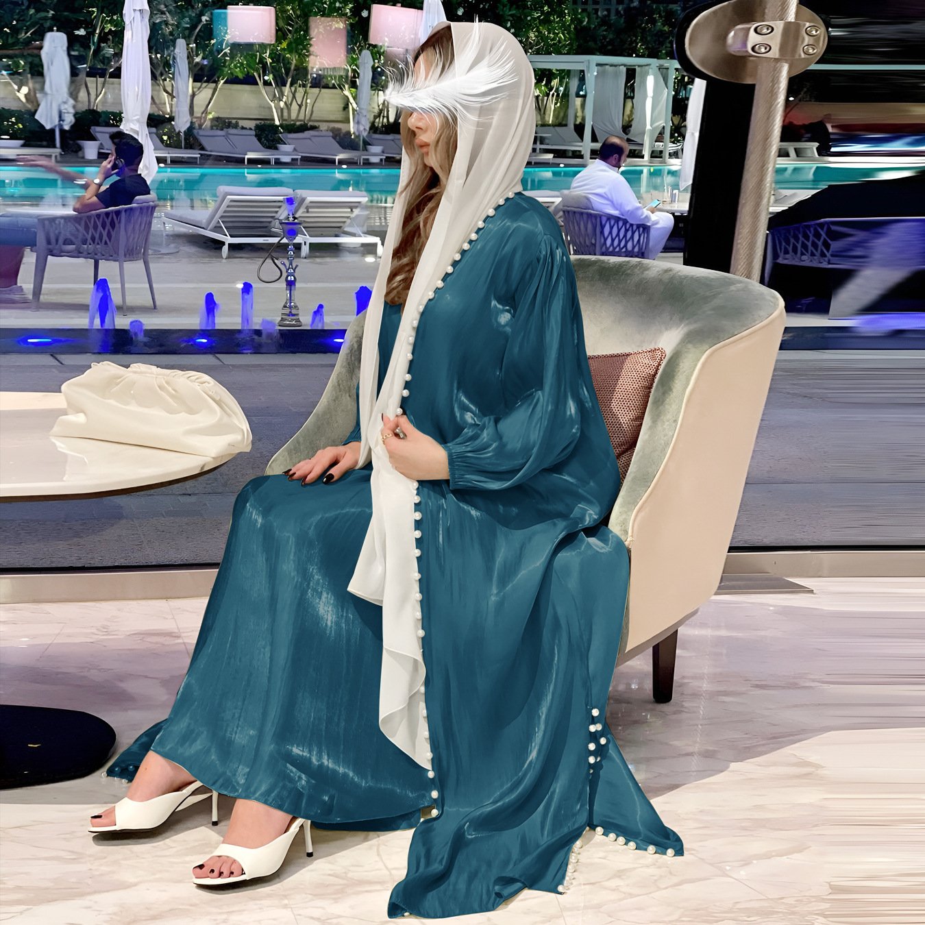 New 2023 abaya women muslim dress black comfortable satin abaya designs 2023 luxury muslim dress wholesale