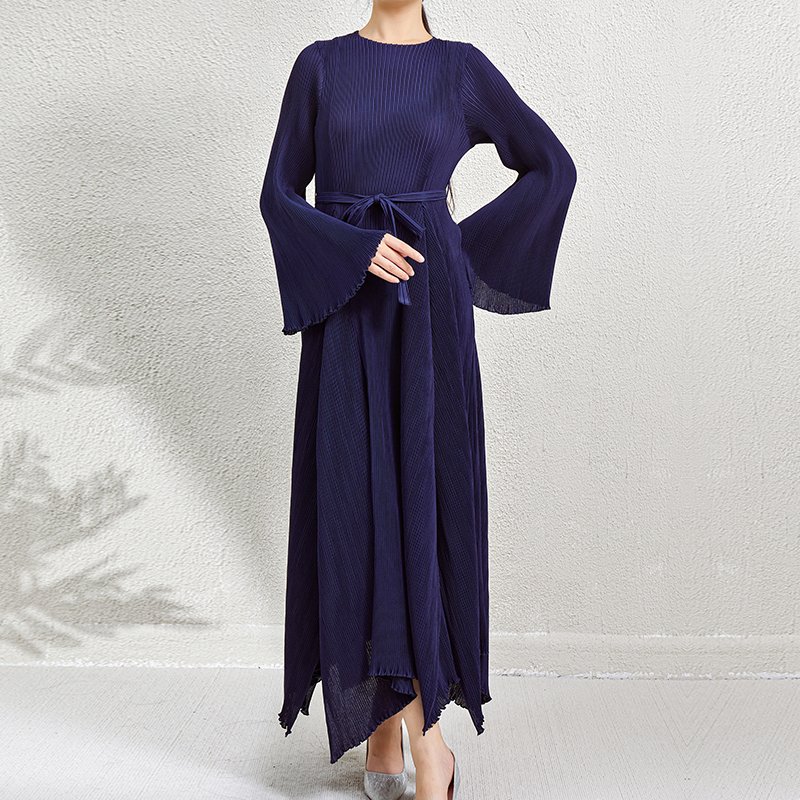High Quality Fast Shipping Dresses Women 2024 Belts Casual Dresses Miyake Pleated Dresses