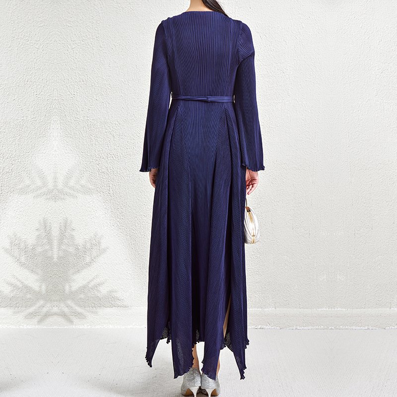 High Quality Fast Shipping Dresses Women 2024 Belts Casual Dresses Miyake Pleated Dresses