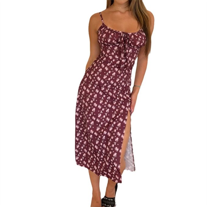 Fashion Custom Lady Chiffon Ruffle Maxi Dress Elegant Summer ladies Casual Dresses