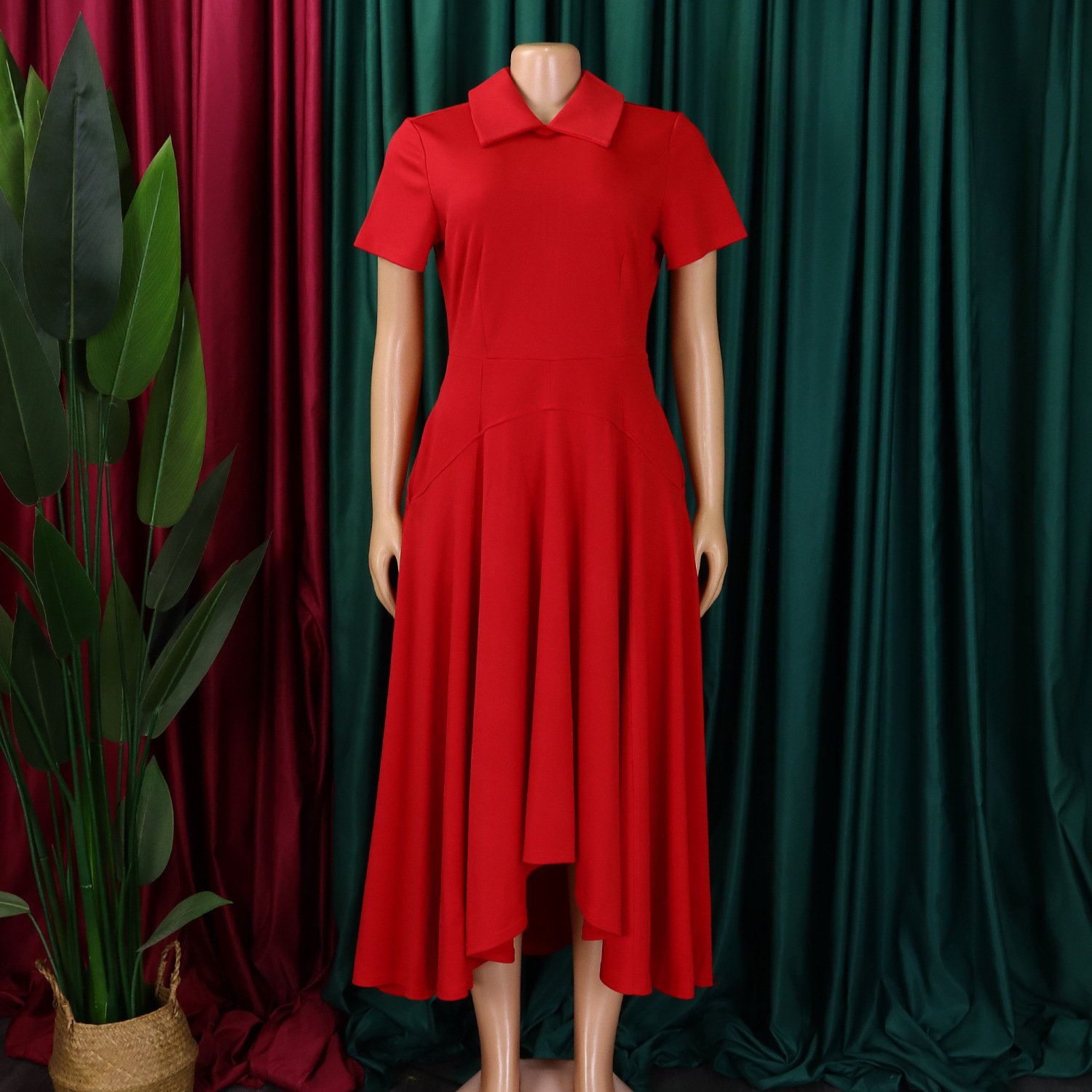 D514 Women's 2024 summer fashion temperament high-waisted banquet skirt elegant evening African dress