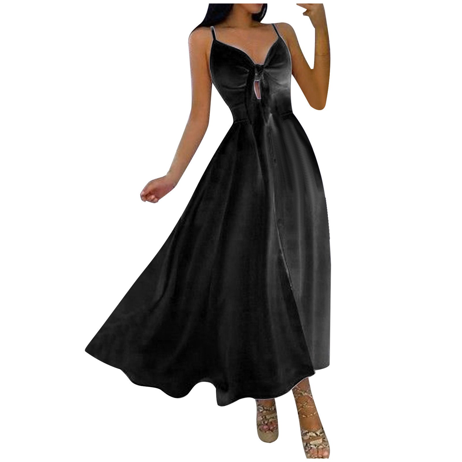 Vintage Sleeveless Long Dresses Casual Breathable Sexy Women Clothes Print Long Dresses