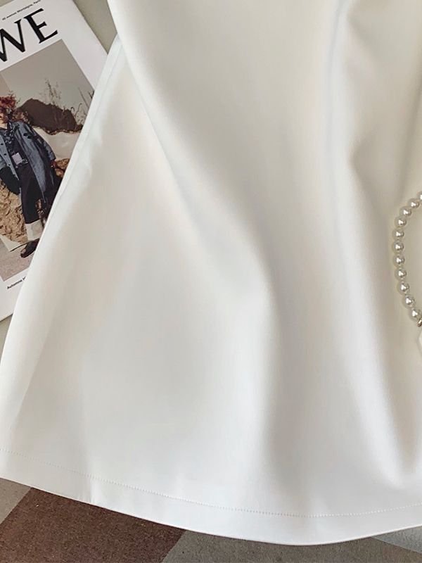 New dropshipping hot fashion and elegant white a-line dress for women