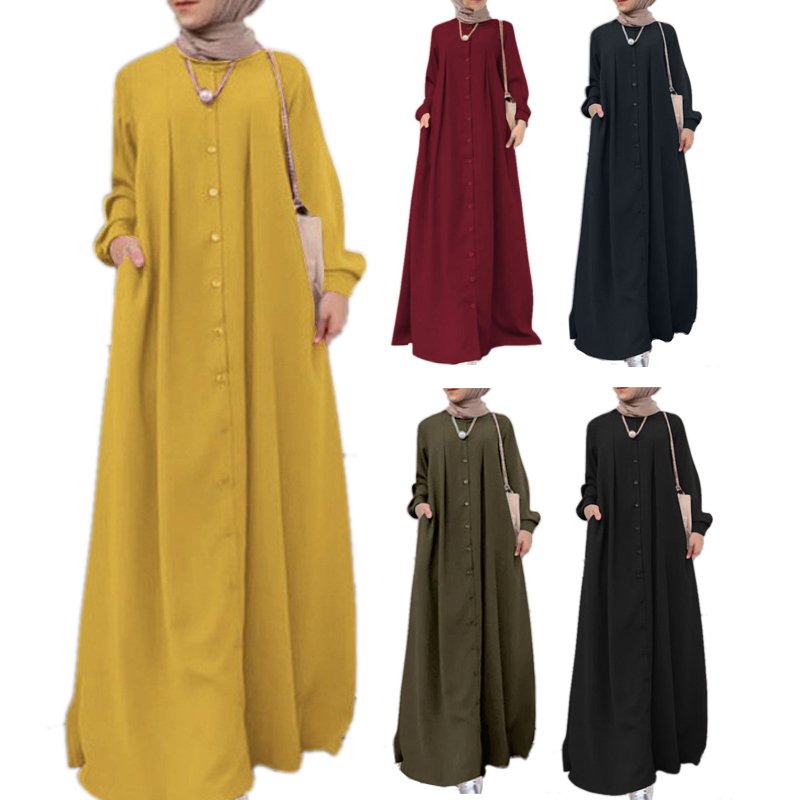 Direct Selling Outdoor Daily Casual Dresses Muslim Women Dress Women Party Muslim Long Sleeve Dress