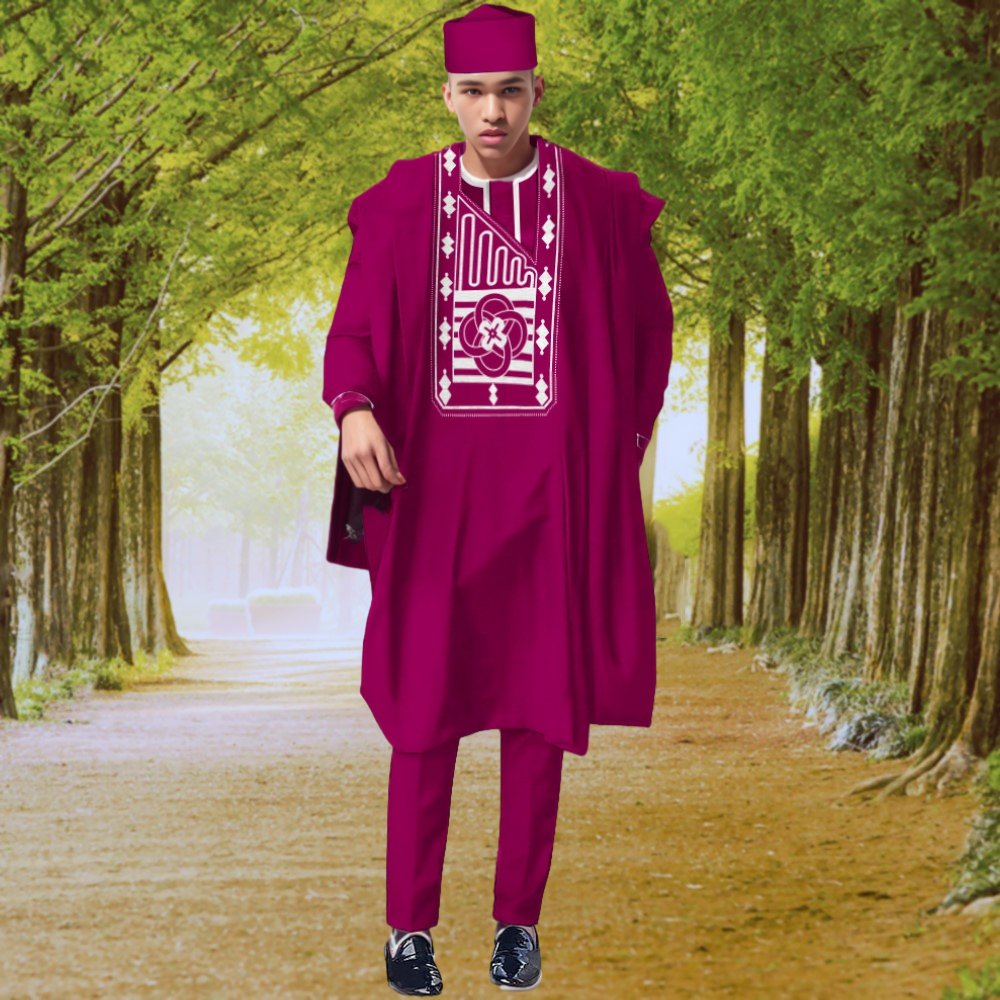 D0829TA30 H & D African Couple Wear African Traditional Clothing Royal Wear Clothing White Wedding Dress