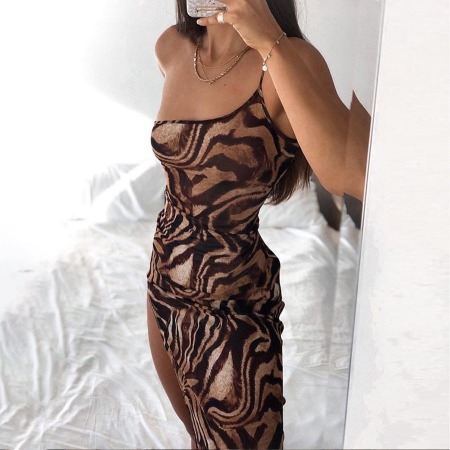 2024 HO Sexy Casual Dresses One Shoulder Summer Women Dress Skinny Low-neck Backless Streetwear Partywear