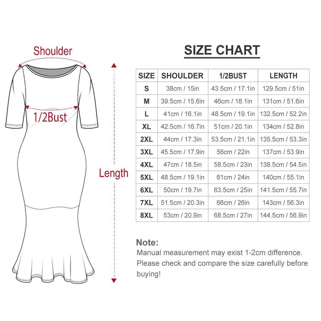 High Quality Custom Polynesian Samoan Tribal Pattern Design Mermaid Dress Wholesale Casual Fishtail Dress Printed Showcase Your