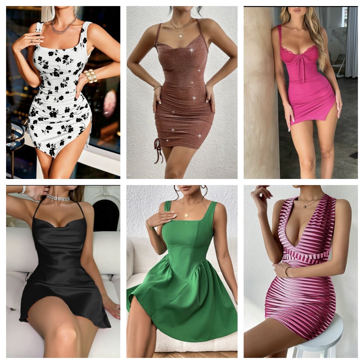 2024 Tail cargo Printed Women's Mixed Clothing Casual Dress Strap Printed Top Sexy Short Skirt Random Delivery