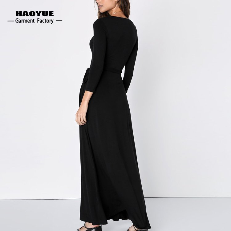 Clothing Manufacturers Custom Luxury Womens Clothing Dress Elegant Lady Long Sleeve Maxi Casual Dresses For Women