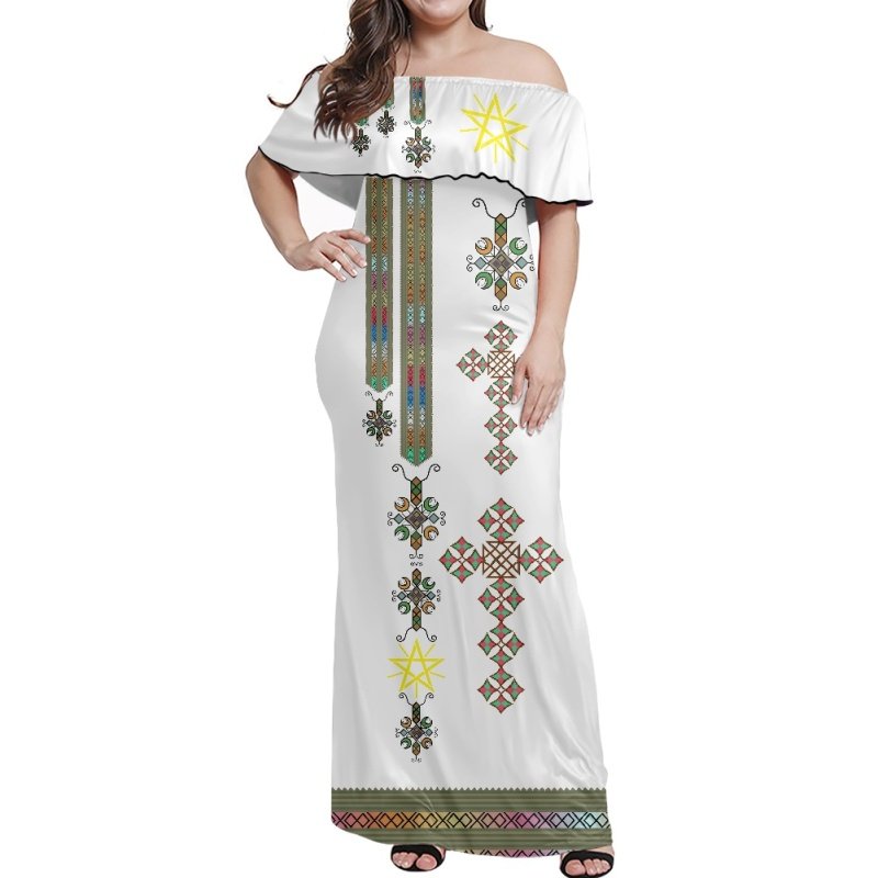 Traditional Habesha Dress Custom Ethiopian Dress Button Up Hawaiian T Shirts Ethiopia Tibeb Basic Style Couple In Bulk
