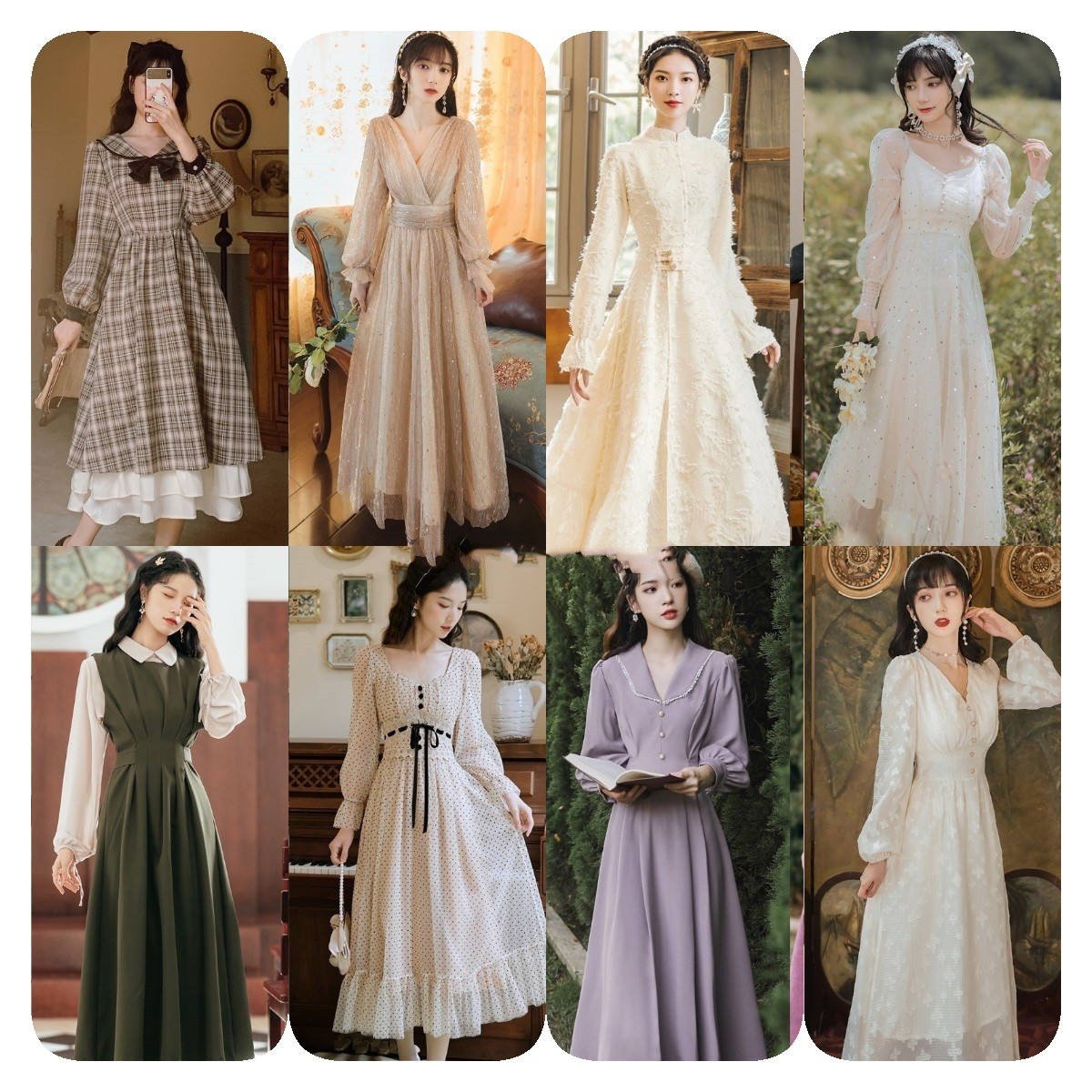 High quality dress fashion female floral floral print long sleeve V neck A word casual dress female chiffon dress wholesale