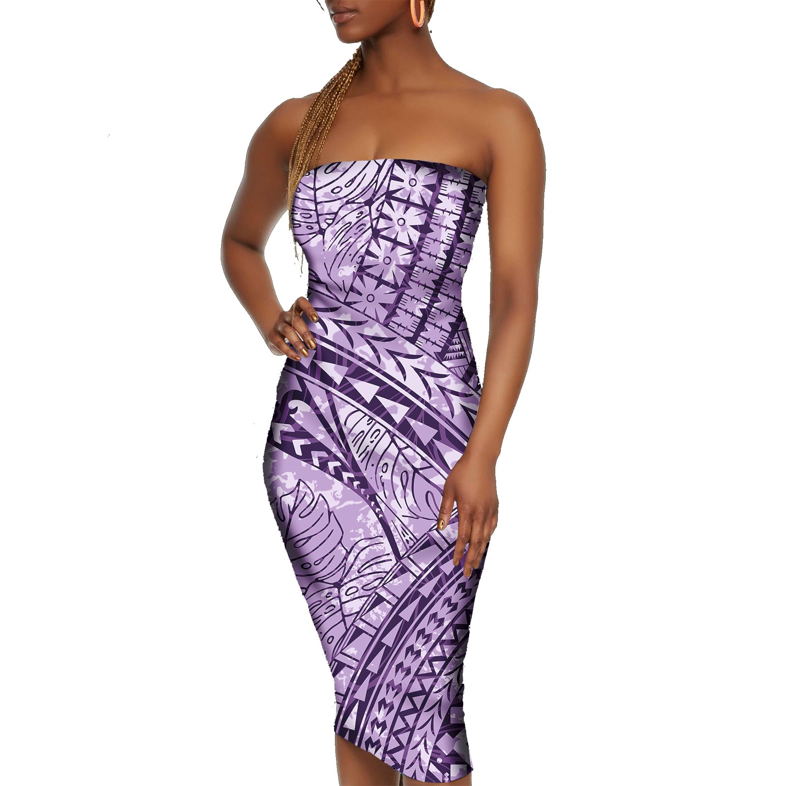 New Islander Puletasi Clothing Samoa Tapa Design Dresses Lady Wrap Style Tonga Fiji Women Sexy Customized Polynesian Dress