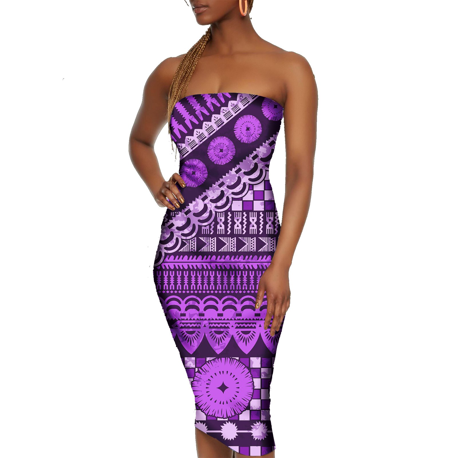 New Islander Puletasi Clothing Samoa Tapa Design Dresses Lady Wrap Style Tonga Fiji Women Sexy Customized Polynesian Dress