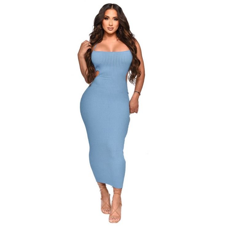 Casual Dress For Women Summer Sexy Backless Elegant Dress Lady Bandage Long Dress