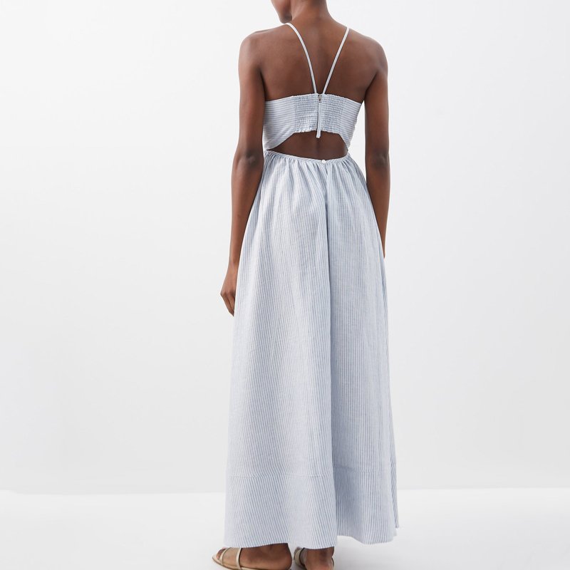2024 Spring Elegant Long Party Dresses Ladies Slip Dress Sleeveless Club Wear Women V-Neck Loose Casual Dresses