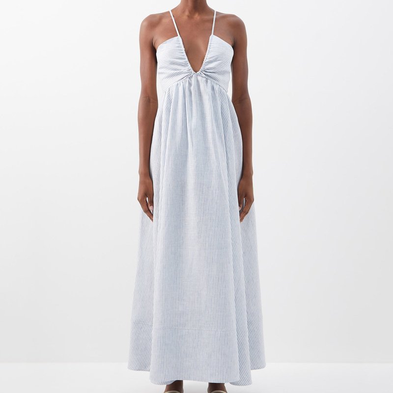 2024 Spring Elegant Long Party Dresses Ladies Slip Dress Sleeveless Club Wear Women V-Neck Loose Casual Dresses