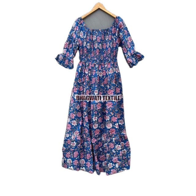 Casual Dresses women's clothing 2024 short sleeve robe gowns for women long bodycon dresses women indian Cotton Floral Dress