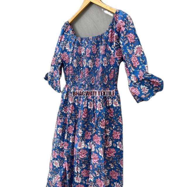 Casual Dresses women's clothing 2024 short sleeve robe gowns for women long bodycon dresses women indian Cotton Floral Dress