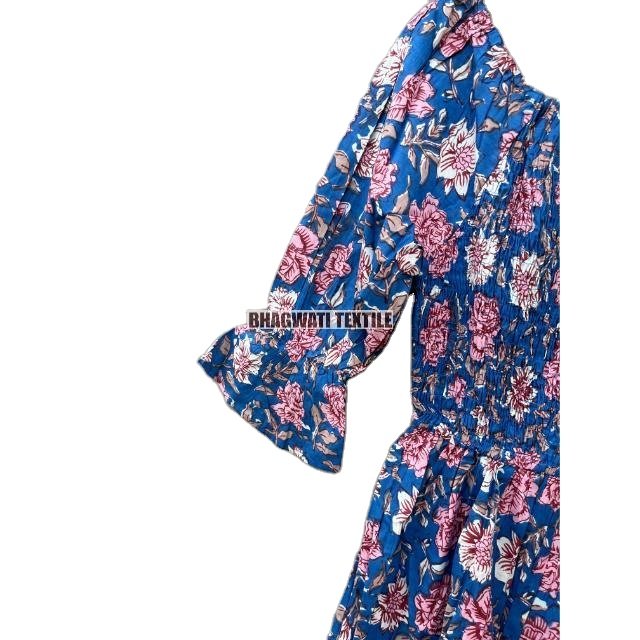 Casual Dresses women's clothing 2024 short sleeve robe gowns for women long bodycon dresses women indian Cotton Floral Dress