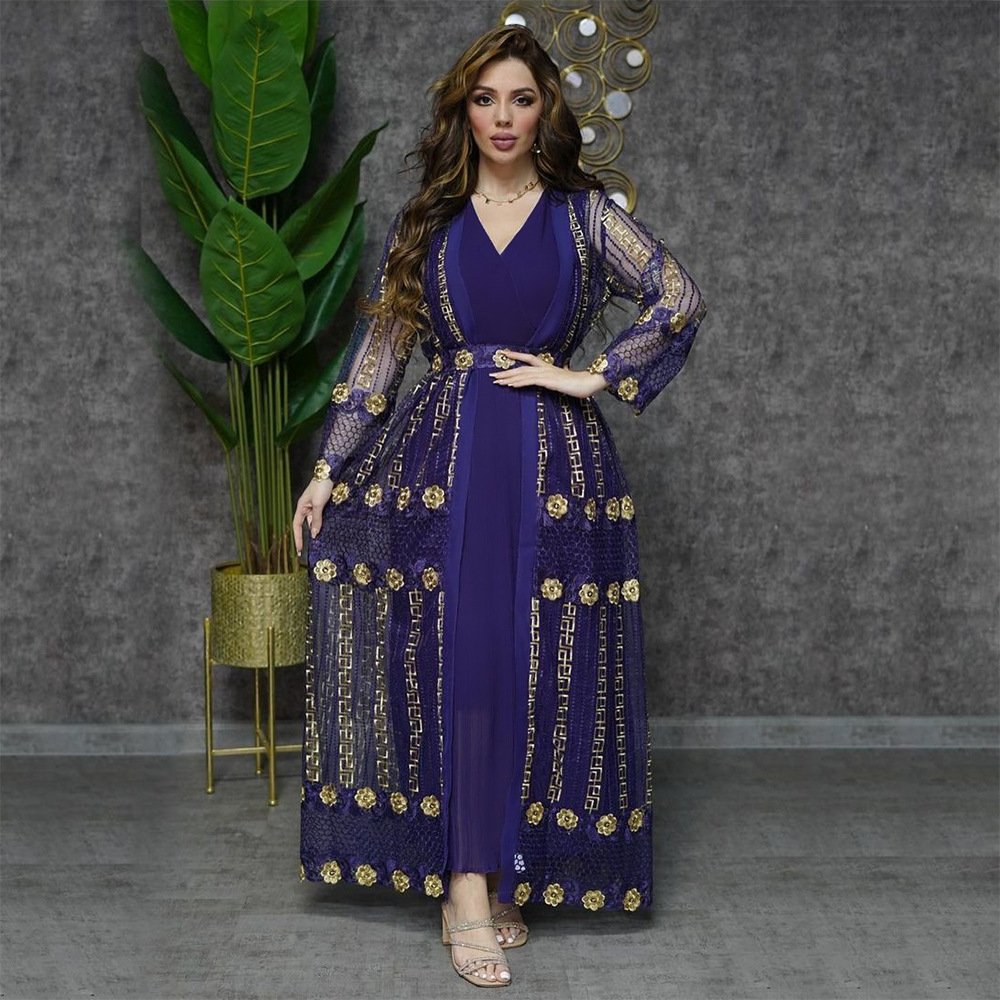 R-134 Abayas Dubai Middle East Simple Modest Kaftan Islamic Clothing Abaya Women Muslim Dresses