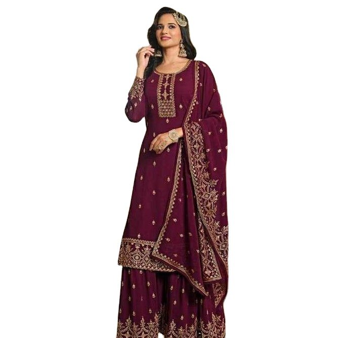 Heavy Blooming Georgette with Embroidery Work Pakistani Suit Collection