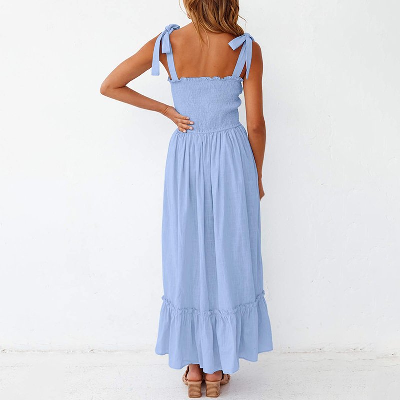 High Quality Fabrics square collar Women'S Dresses Most Popular Fashion Dress Casual Women Casual Dress