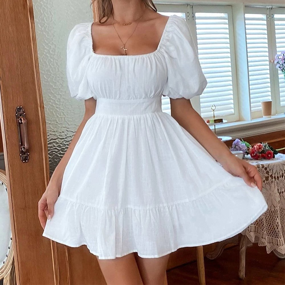 Wholesale summer new high-quality women's dresses fashionable pure cotton sweet temperament casual Dresses
