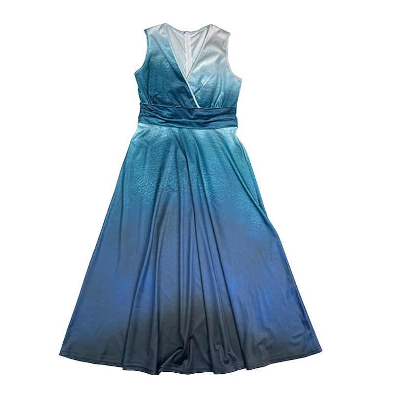 Heat transfer print Women Dresses Vacation Style Deep V-neck Sleeveless Sexy Spring Summer Dress women