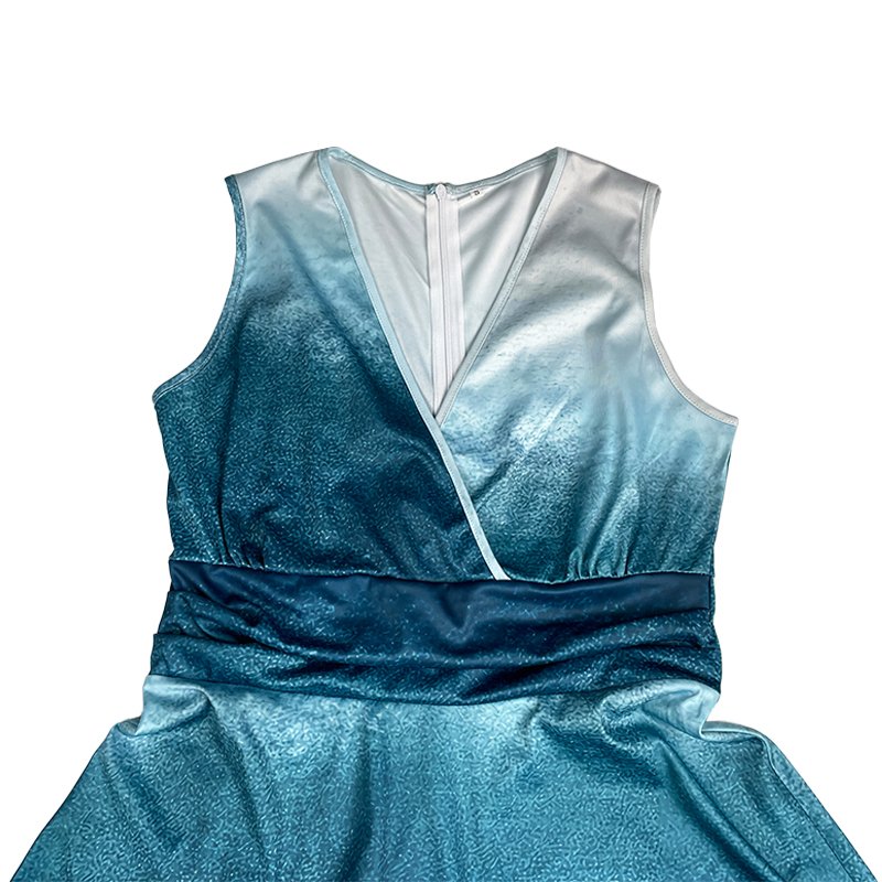 Heat transfer print Women Dresses Vacation Style Deep V-neck Sleeveless Sexy Spring Summer Dress women