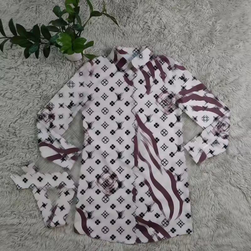Fall Women Luxury Brand Clothing designer clothes Long Sleeve Blouse dresses women lady elegant Casual Shirt sexy dress