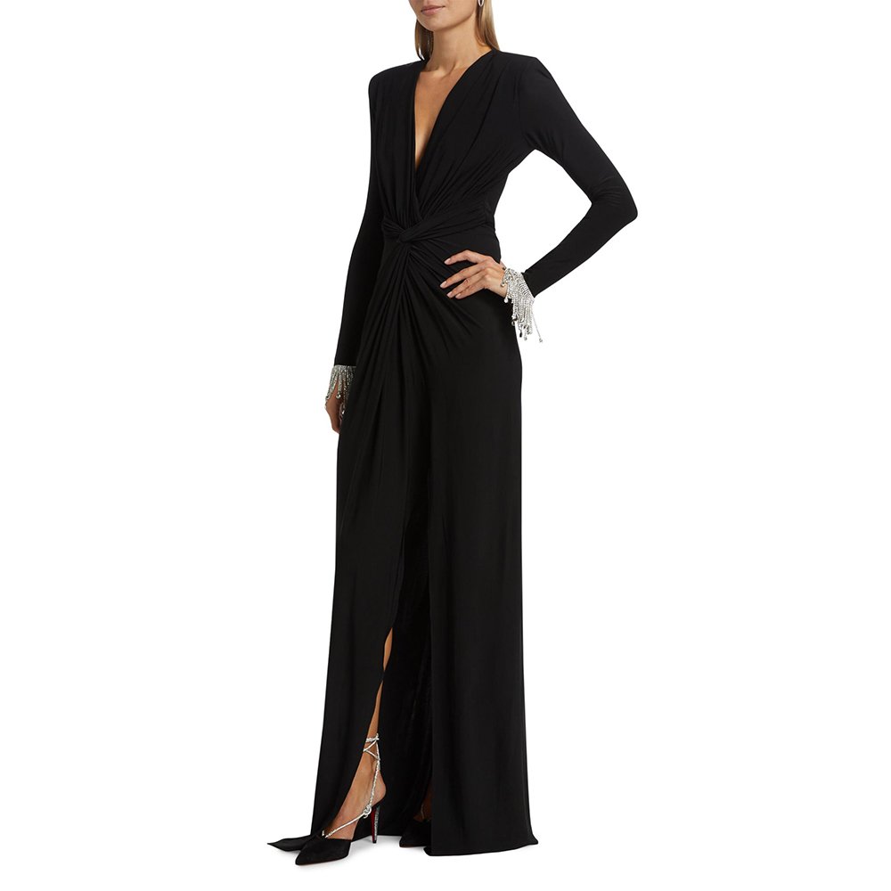 Top Quality Long Sleeves Women Celebrity Party Nightclub Fashionable Long Evening Dresses