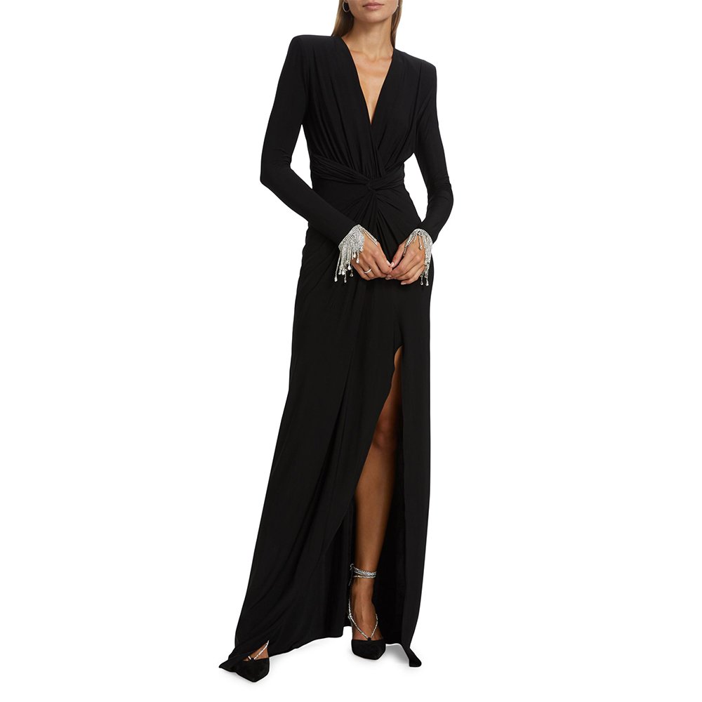 Top Quality Long Sleeves Women Celebrity Party Nightclub Fashionable Long Evening Dresses