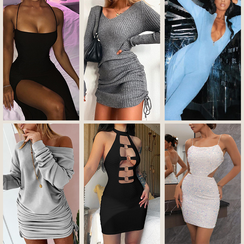 2024 fashion wholesale clothes factory discountassorted bulk clothing shipping shop blusas tops dress casual dress