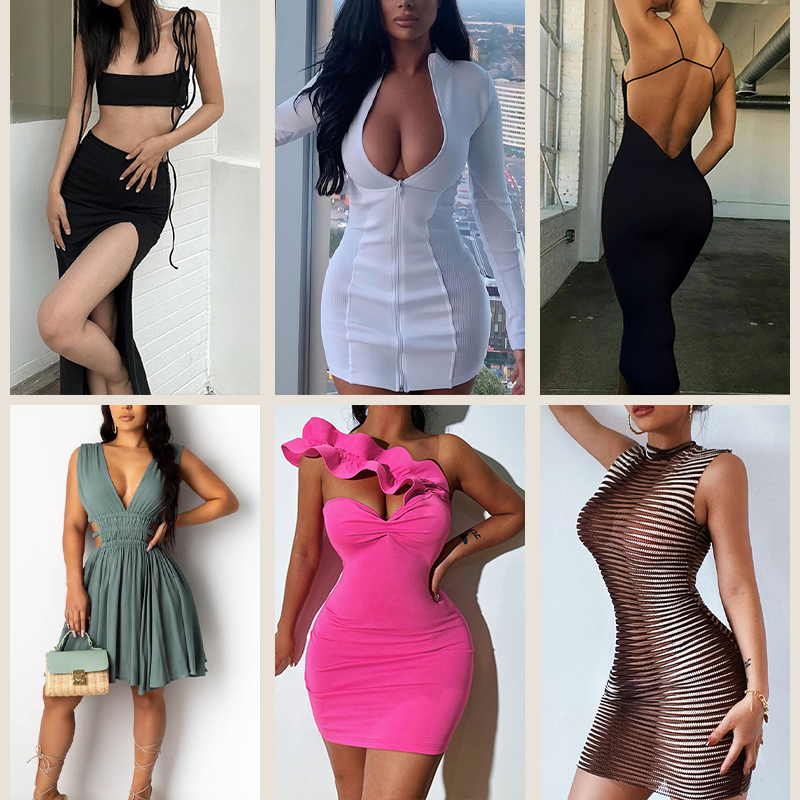2024 fashion wholesale clothes factory discountassorted bulk clothing shipping shop blusas tops dress casual dress