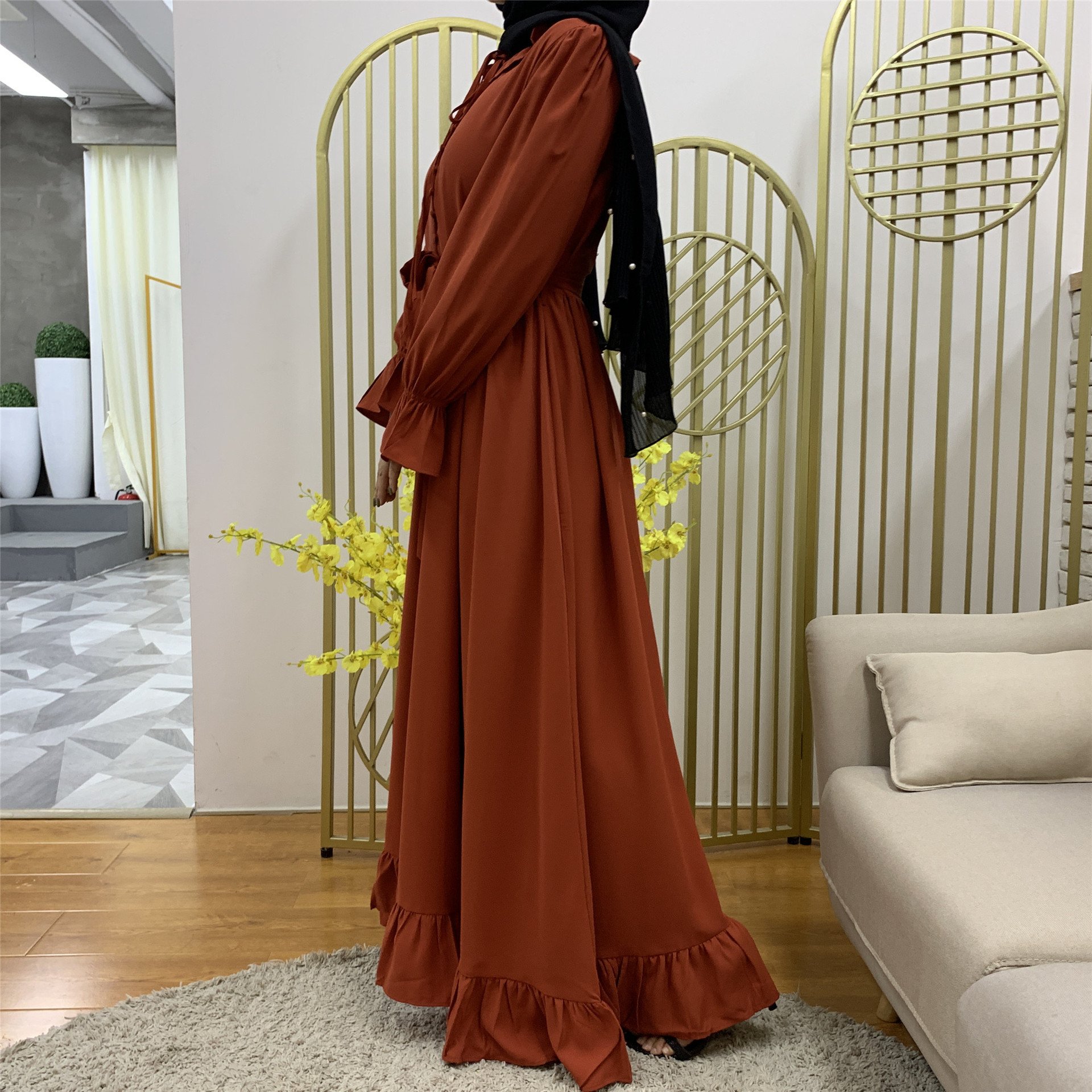 New design dubai abaya gallery abaya girls muslim dress long hijab o'rash islamic urban clothing Dubai