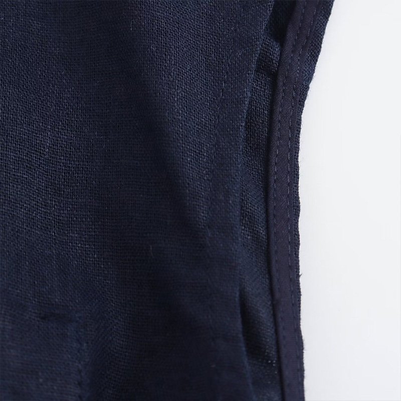 ZATRHMBM Women 2024 Summer New Fashion With Belt Casual Dress Vintage Sleeveless Button-up Female Dresses Vestidos Mujer
