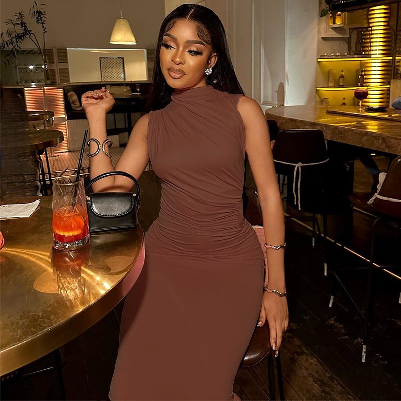FS13285D Women Casual Sleeveless Bodyon Elegant Dresses