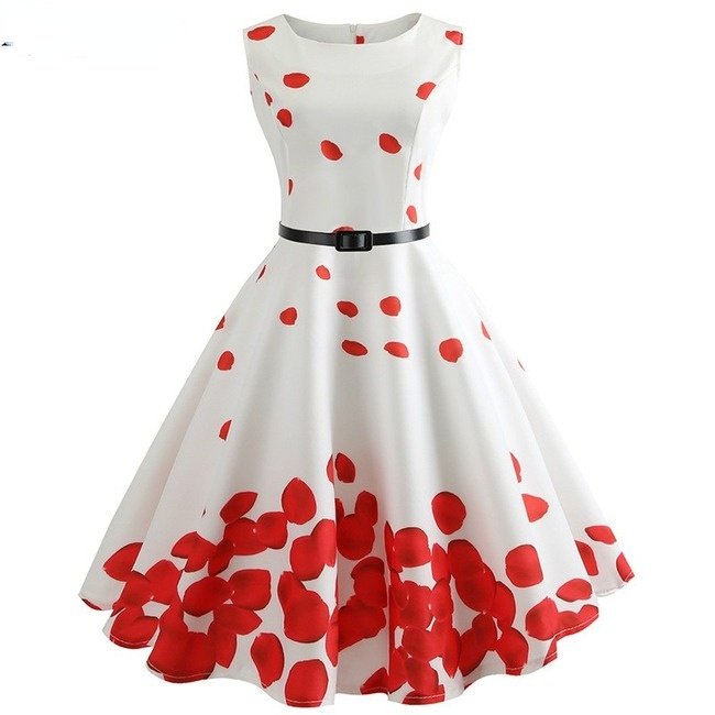Hot Sale Products Summer office Pin Up Retro 50s 60S Retro Dresses Women Lady Elegant Party