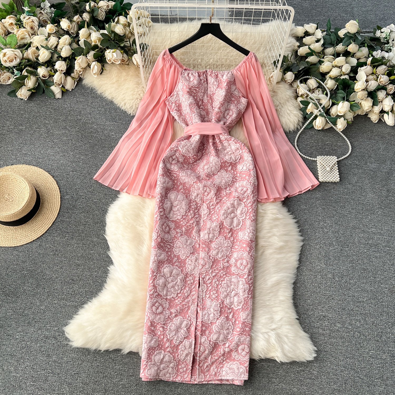 New Women's Clothing Wholesale Fashion Clothing Elegant Ladies Casual Dresses Retro Long Sleeve Dresses Women