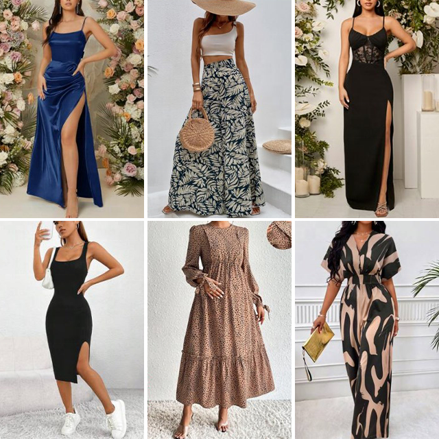 Factory direct summer chiffon dress digital print fashion long skirt plus size casual women's wear
