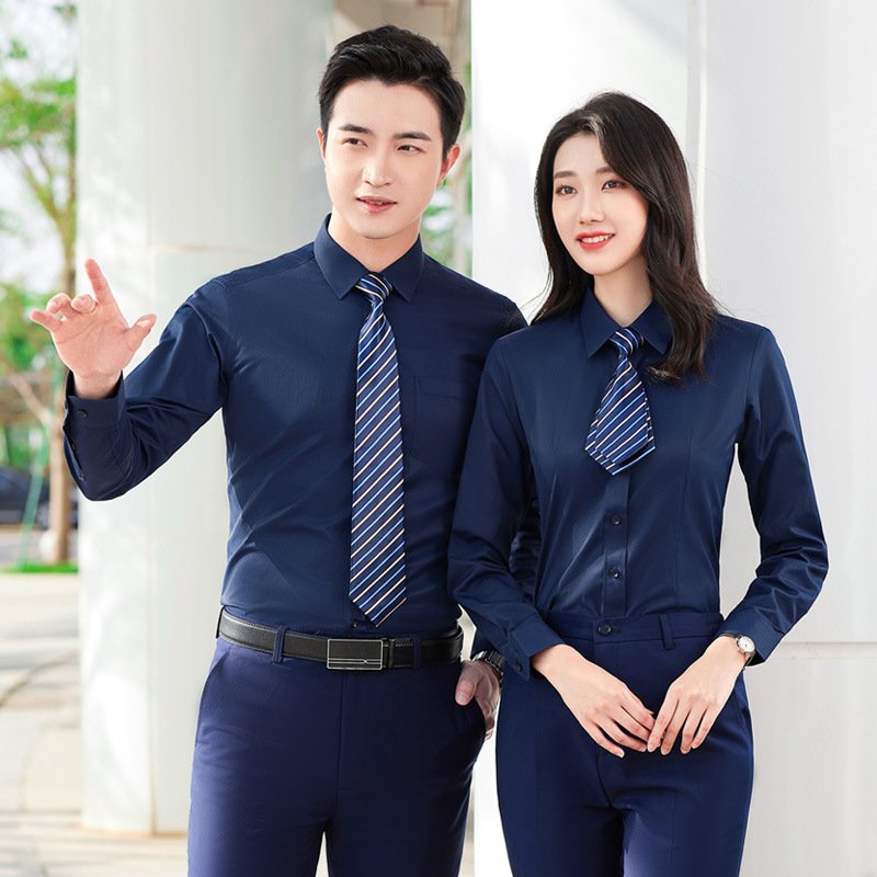 Custom cotton blouse waist top shirt summer thin professional tooling dress work clothes short-sleeved shirt