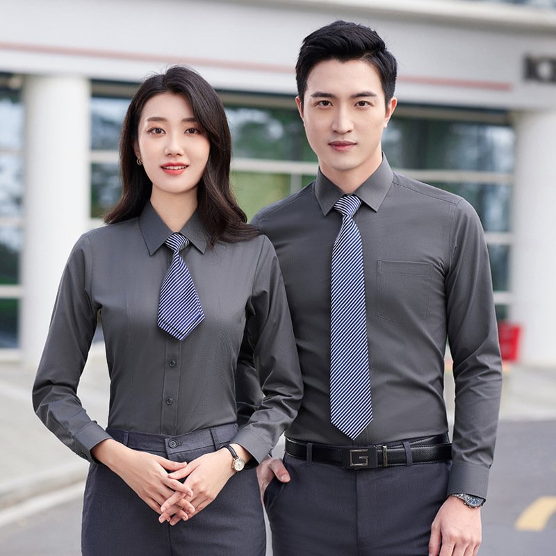 Custom cotton blouse waist top shirt summer thin professional tooling dress work clothes short-sleeved shirt